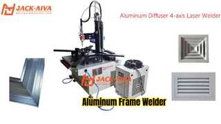 HVAC aluminium diffuserframe laserlasmachine | 4-assige fiberlaserlasmachine met twee stations